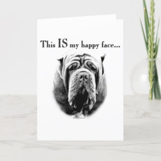 Neapolitan Mastiff Happy Face Holiday Card