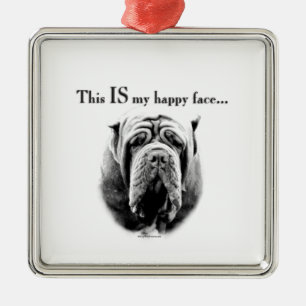 Neapolitan Mastiff Happy Face  Metal Ornament