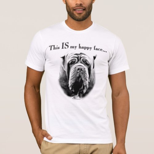 Neapolitan Mastiff Happy Face T_Shirt
