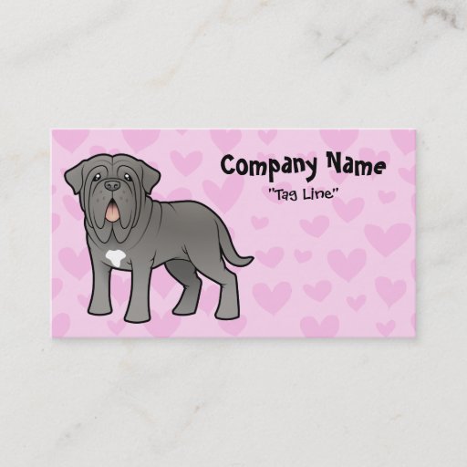 Customizable Neapolitan Mastiff Love Business Card