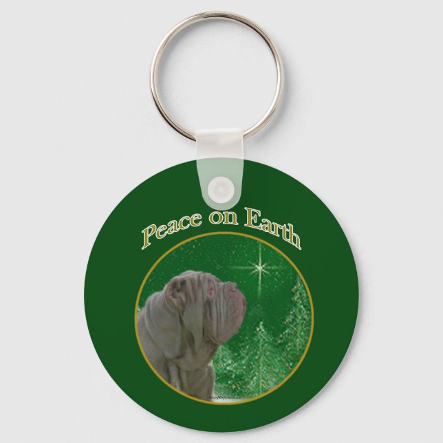 Neapolitan Mastiff Peace Keychain (Front)
