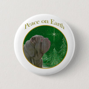 Neapolitan Mastiff Peace Pinback Button