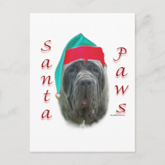 Neapolitan Mastiff Santa Paws Holiday Postcard