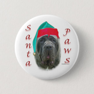 Neapolitan Mastiff Santa Paws Pinback Button