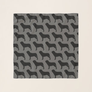 Neapolitan Mastiff Silhouettes Pattern Scarf