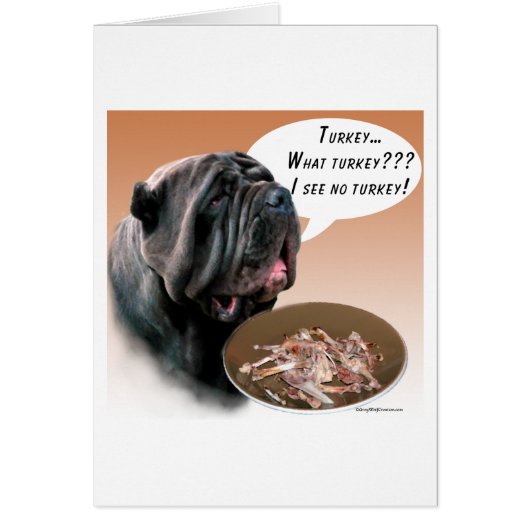 Neapolitan Mastiff Turkey Cards (Front)