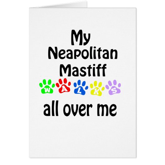 Neapolitan Mastiff Walks Design Cards (Front)