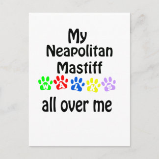 Neapolitan Mastiff Walks Design Postcard