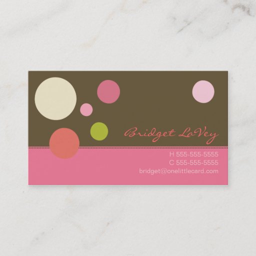 Customizable Neapolitan Polka Dots Business Card