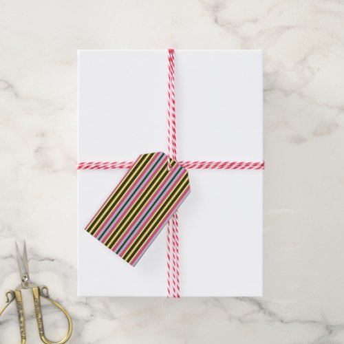 Neapolitan striped gift tags