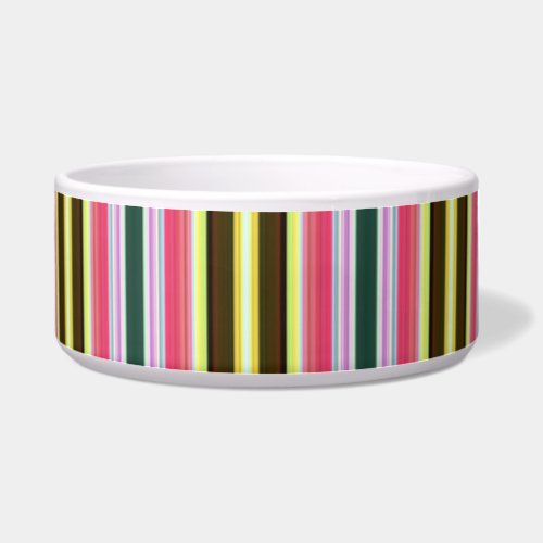 neapolitan stripes cat food bowl
