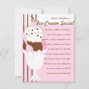 Neapolitan Sundae Invitation