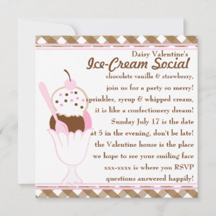 Neapolitan Sundae Invitation