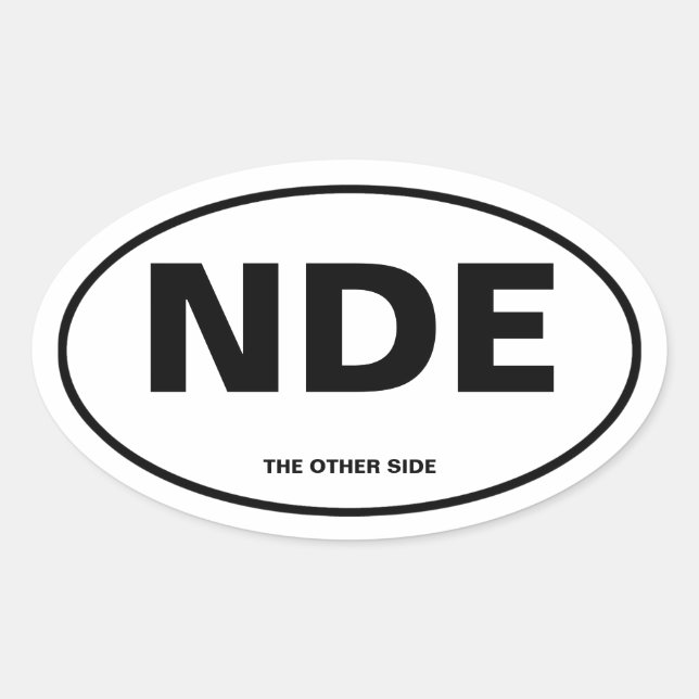 Near-Death Experience Oval Sticker (Front)