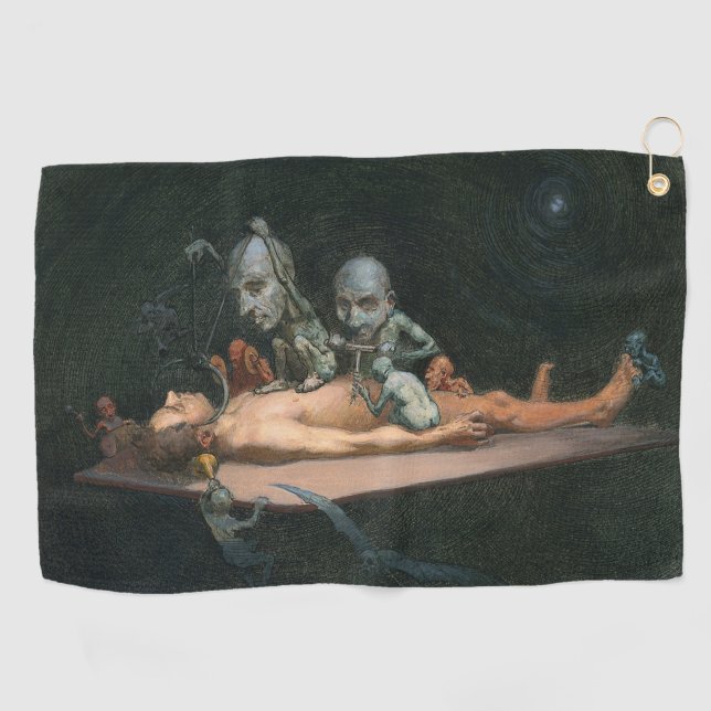 Near Death Experience Seeing Evil Demonic Spirits Golf Towel (Horizontal)
