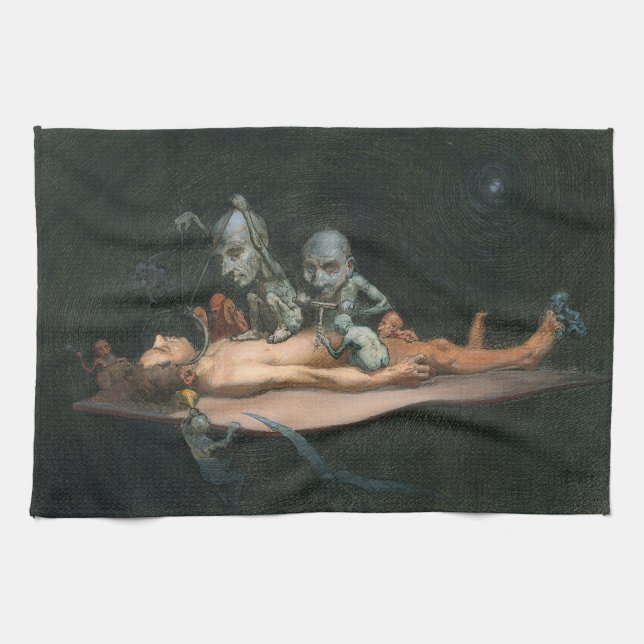 Near Death Experience Seeing Evil Demonic Spirits Kitchen Towel (Horizontal)