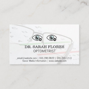 Near Far Sided Eyes Eye Exam Business Card