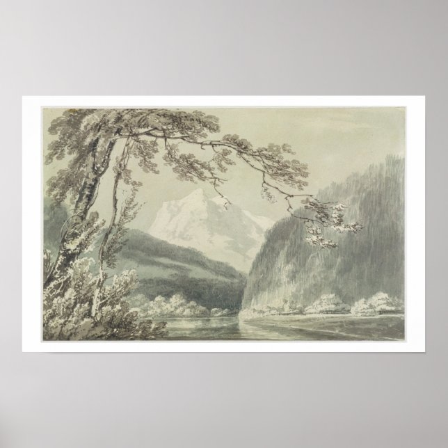 Near Grindelwald, c.1796 (blue & grey wash over gr Poster (Front)