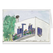"Near Laki Square" watercolor art card (Front Horizontal)