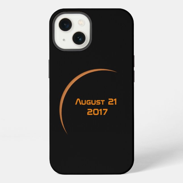 Near Maximum August 21, 2017 Partial Solar Eclipse Iphone Case (Back)