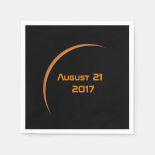 Near Maximum August 21, 2017 Partial Solar Eclipse Napkins