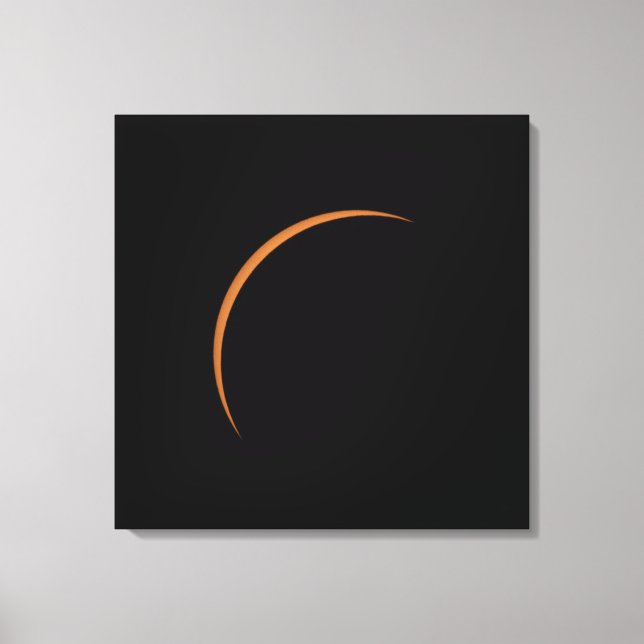 Near Maximum Partial Solar Eclipse Canvas Print (Front)