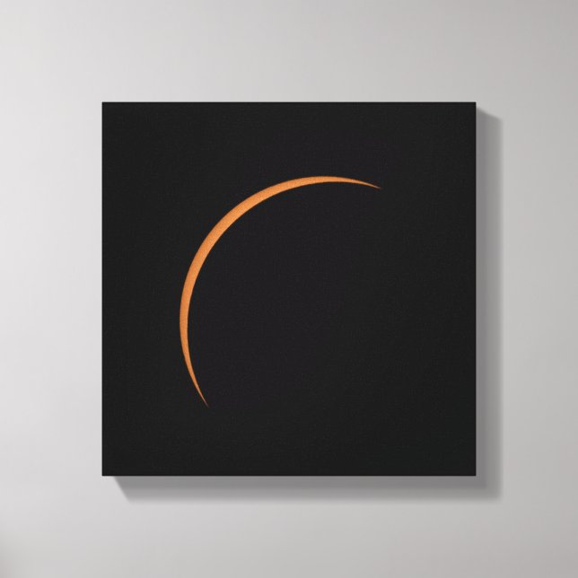 Near Maximum Partial Solar Eclipse Canvas Print (Front)