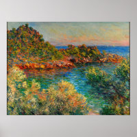 Monet Painting Tote Bag La Corniche Near Monaco Artist 