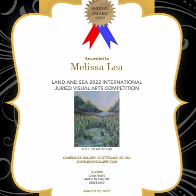 Near Or Far Original Landscape Painting  Acrylic Print (Certificate Of Authenticity and Award Certificate provided by artist upon request.)