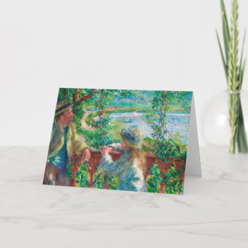 Near the Lake by Renoir Impressionist Painting Card