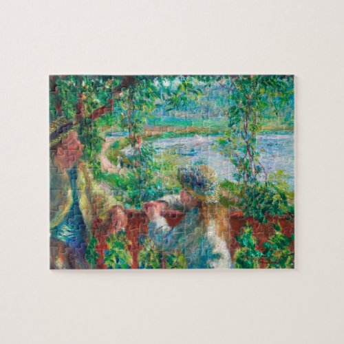 Near the Lake by Renoir Impressionist Painting Jigsaw Puzzle