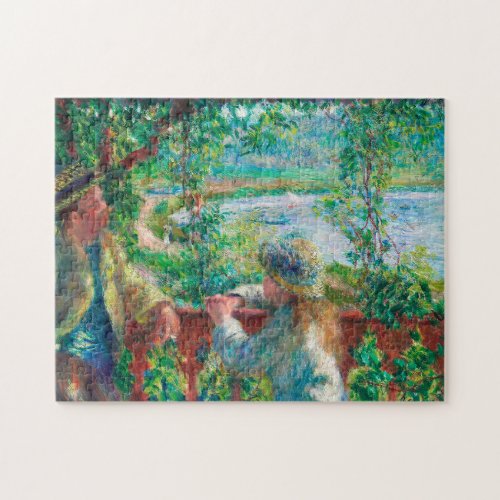 Near the Lake by Renoir Impressionist Painting Jigsaw Puzzle