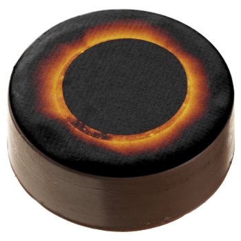 Near Total Solar Eclipse Chocolate Covered Oreo by GigaPacket at Zazzle