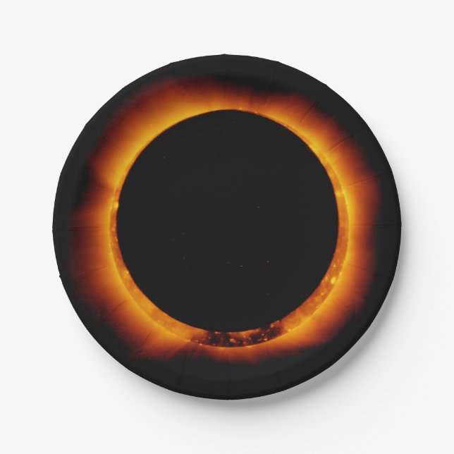 Near Total Solar Eclipse Paper Plates (Front)