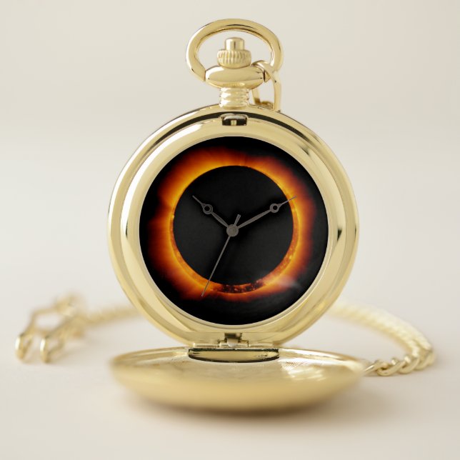 Near Total Solar Eclipse Pocket Watch (Inside)