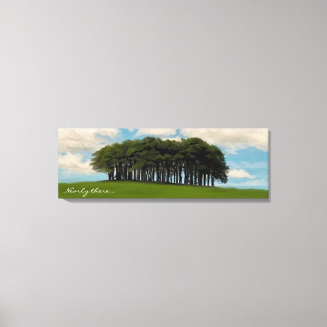 Nearly there trees Cornish drive landmark Canvas Print (Front)