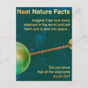 neat nature facts postcard