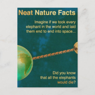 neat nature facts postcard