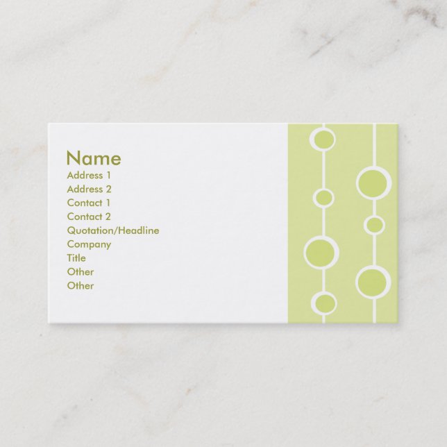 Neat Pattern Business Card (Front)