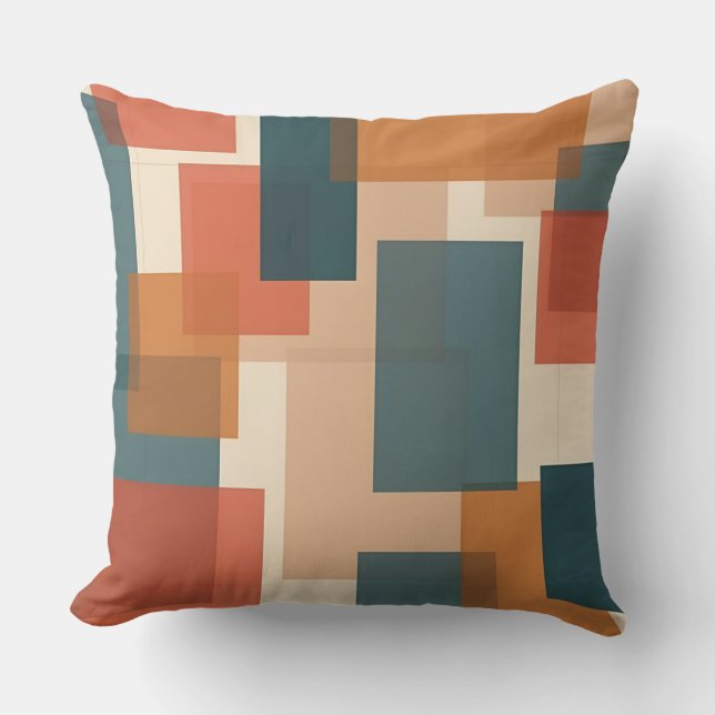 Neat square pattern pillow cushion (Front)