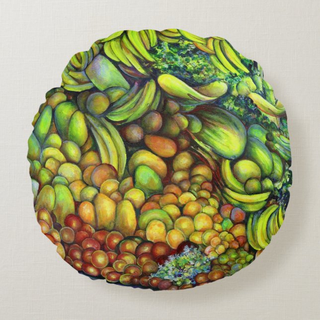 Neat, Sweet and in the Side Pocket, Mexico Round Pillow (Front)
