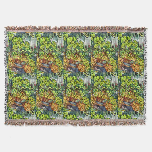 Neat, Sweet and in the Side Pocket, Mexico Throw Blanket (Front)