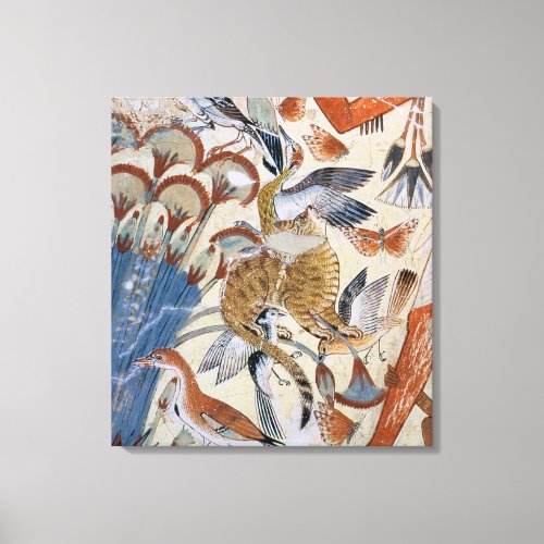 Nebamun hunting in the marshes with his wife canvas print