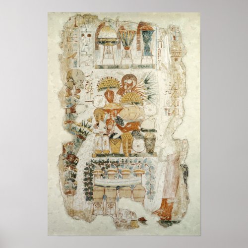 Nebamun receiving offerings from his son poster