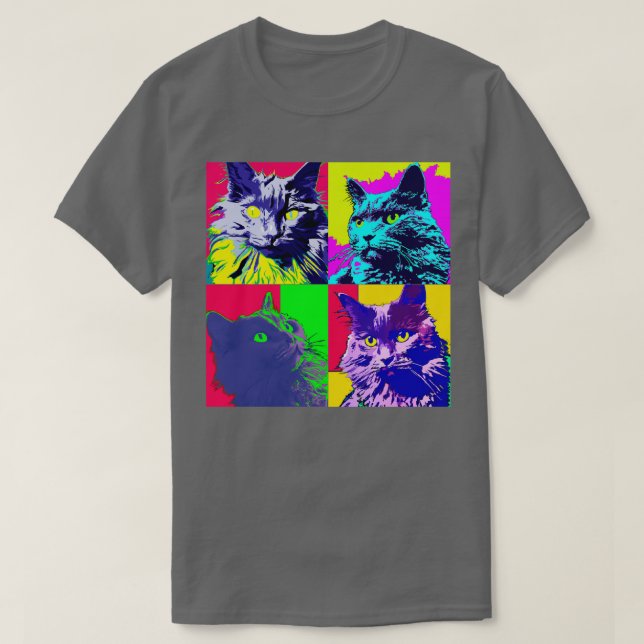 Nebelung Cat Art Cat Lover Gift 1 T-Shirt (Design Front)