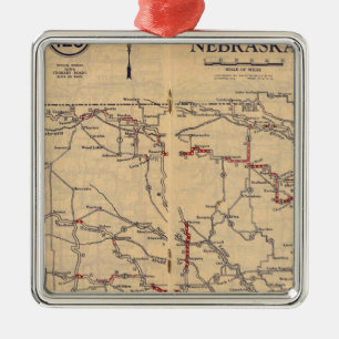 Nebraska 2 metal ornament