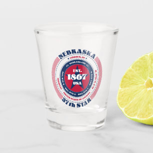 Nebraska 37th Star Patriotic Shot glass