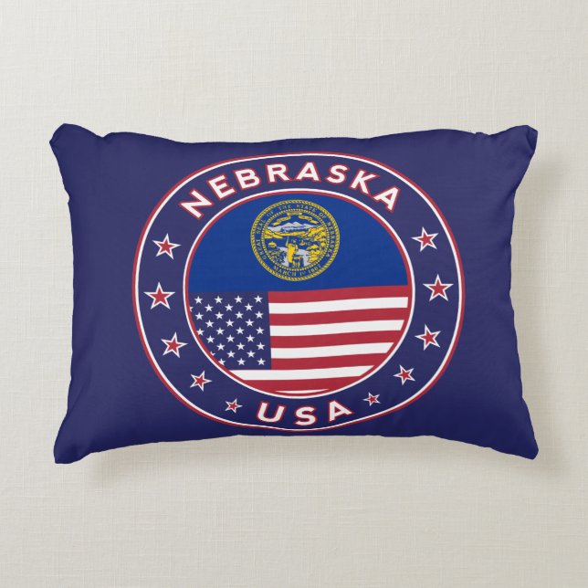 Nebraska Accent Pillow (Front)