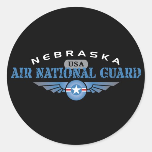 Nebraska Air National Guard Classic Round Sticker