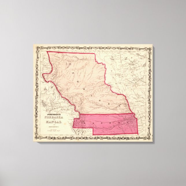 Nebraska and Kansas 2 Canvas Print (Front)